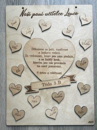 Hotový výrobek na přání. Poděkování paní učitelce. #paniucitelka #ucitelka #podekovani #konecroku #dekuji #nazakazku...